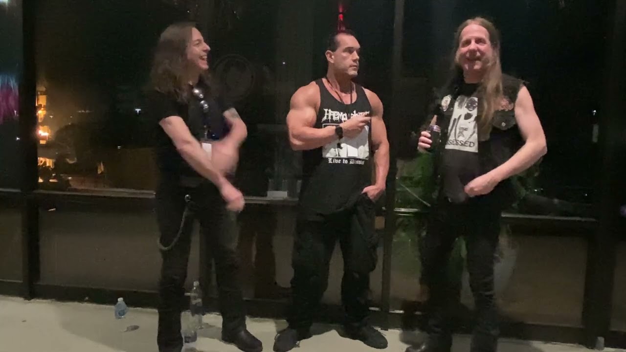 Scott of Cianide and Don of the Dead going hard on the posers fakes and canoes at metal threat