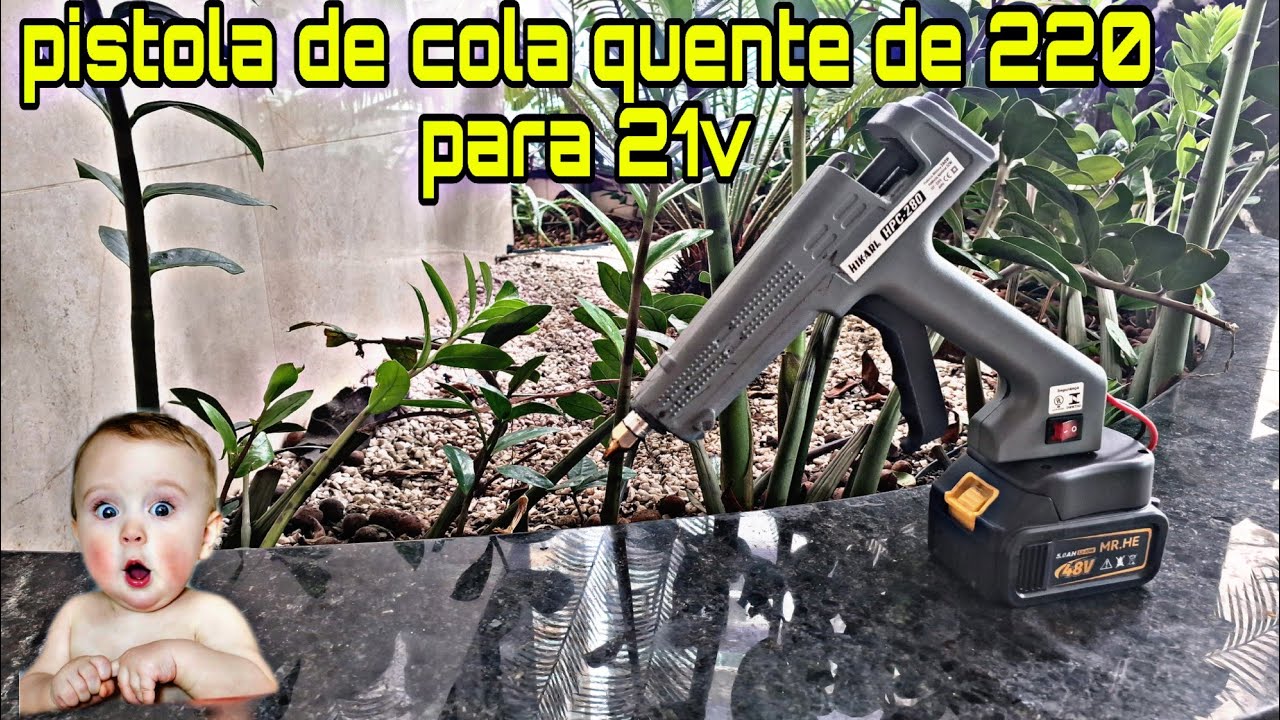 como modificar pistola cola quente de 220 para 21v passo a passo