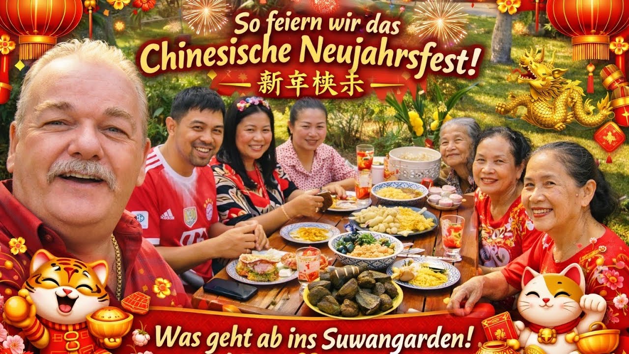 Wir feiern das chinesische Neujahrsfest in Thailand die Familie vereint wie ist das hier bei uns? 