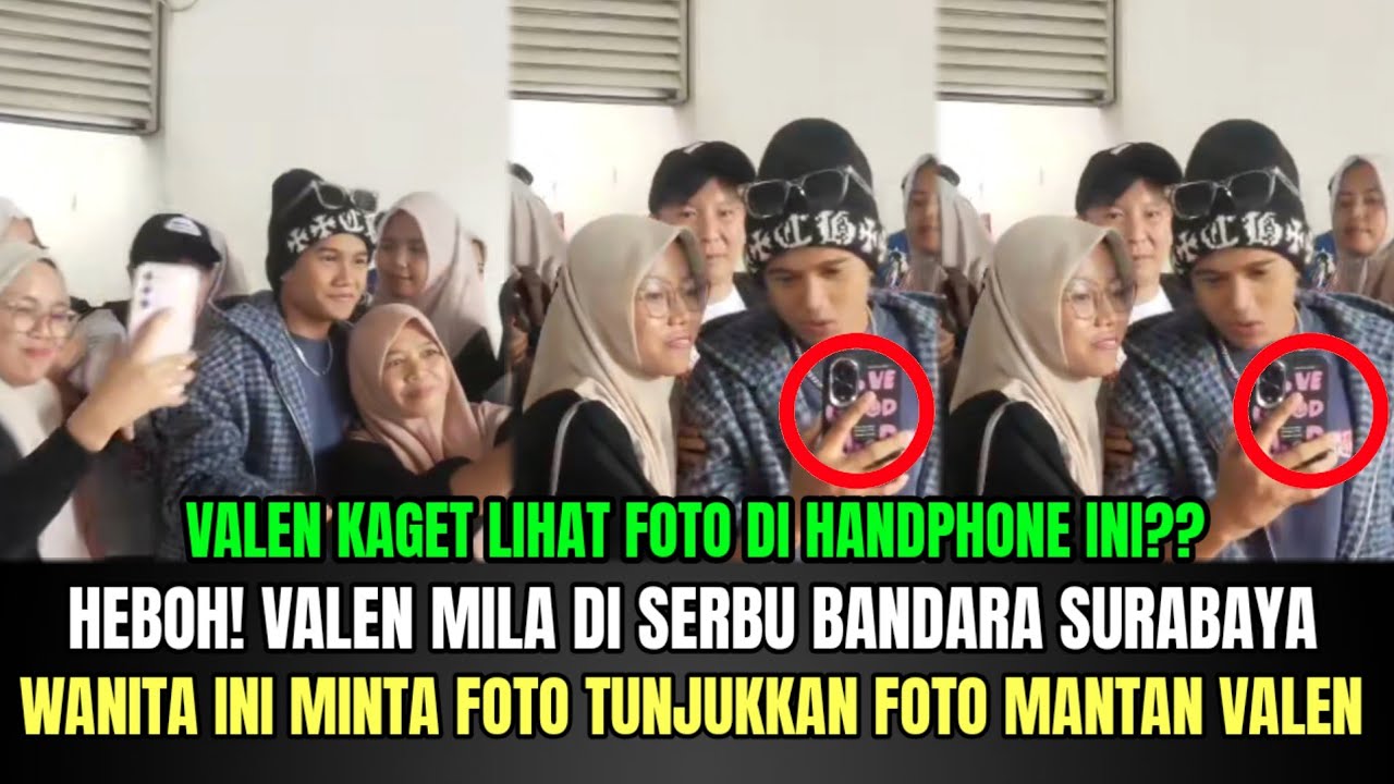 HEBOH! Valen dan Mila di Serbu Fans di Bandara Surabaya, Valen Kaget Lihat Foto di HP Ini!