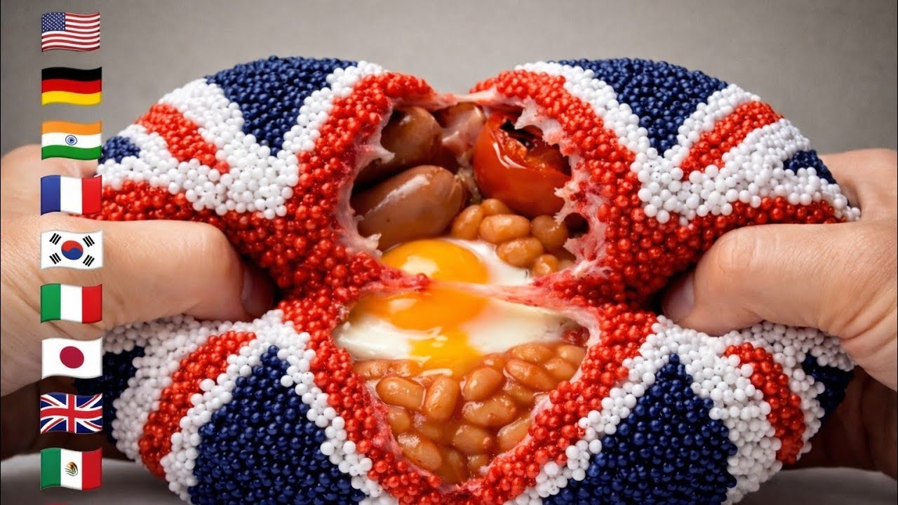 ASMR Satisfying Spherification - Flag Ball Food Reveal