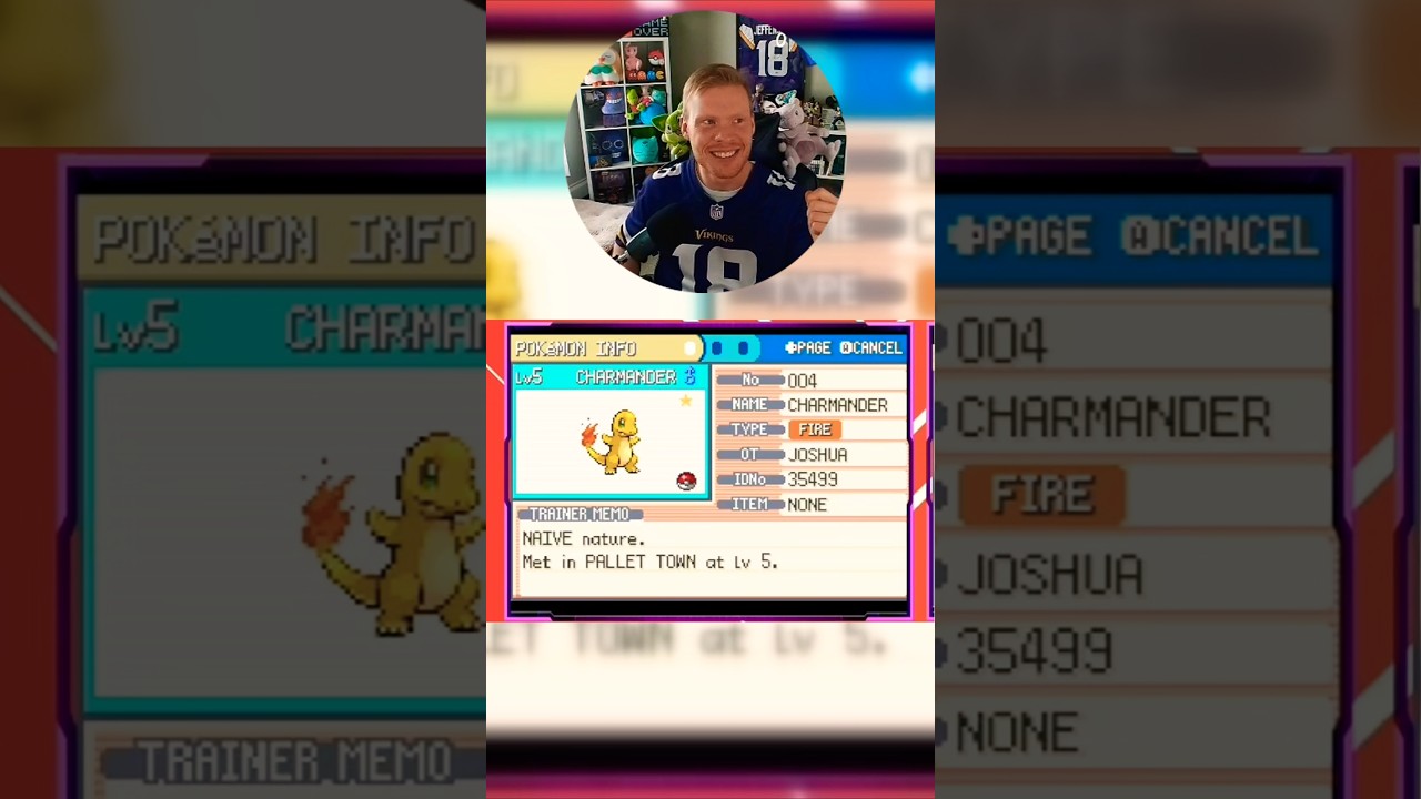 ✨️ I FOUND SHINY CHARMANDER POK&Eacute;MON FIRE RED 🔥 #pokemon #gaming #reaction #fyp #shiny #shinypokemon
