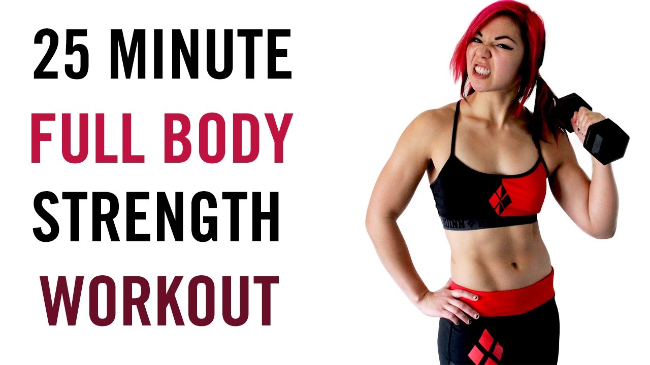 25 Minute Full Body Strength with Dumbbells Workout | FAT BURNER