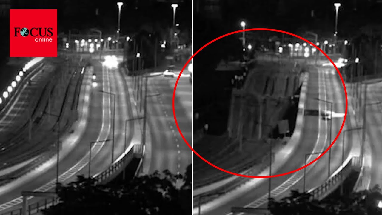 Dramatische Aufnahmen: Video zeigt Einsturz der Carolabrücke in Dresden
