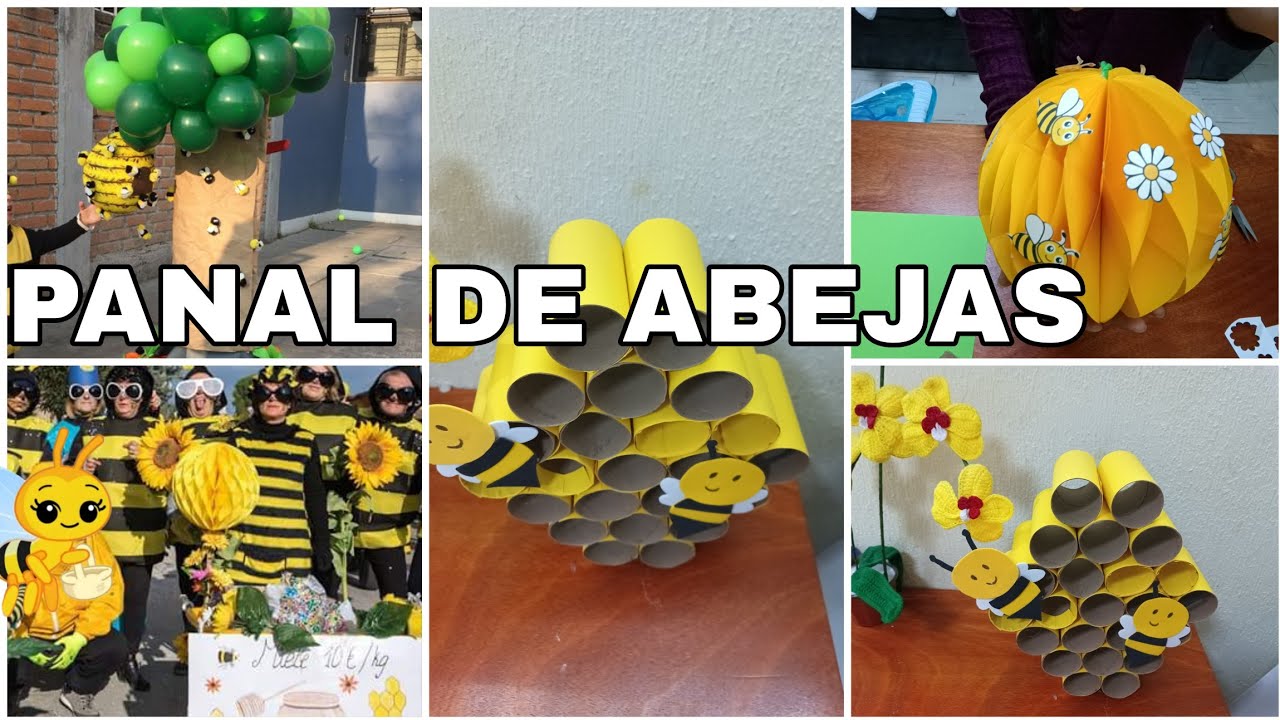 PANAL DE ABEJAS PARA PRIMAVERA CON ROLLOS DE PAPEL FACIL Y RÁPIDO 