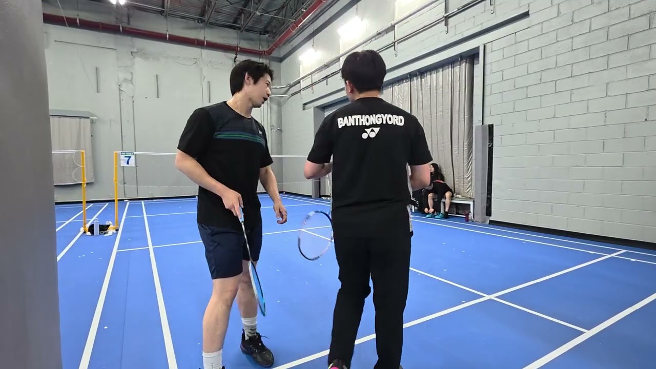 Badminking Tournament Jae/Tim vs Khan/Shengdong