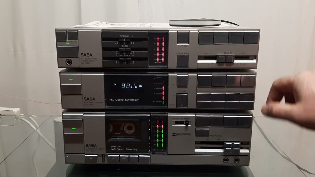 SABA MI 380 + SABA MT 380 + SABA CD 380 + Bluetooth Receiver  TEST für Ebay 
