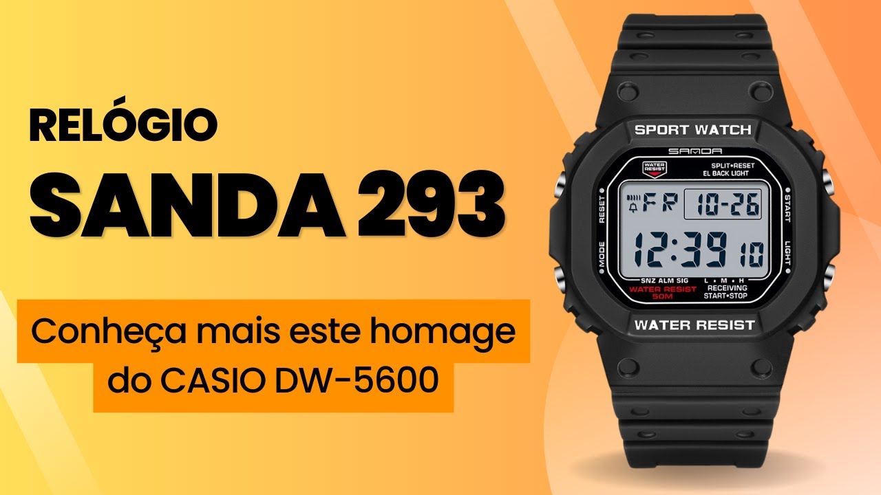 Relógio SANDA 293: Será que Este Homage do CASIO DW-5600 Vale a Pena?