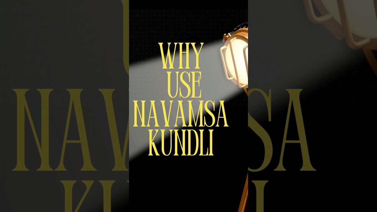 Why use Navamsa Chart in Vedic Astrology analysis.. @njshivoham