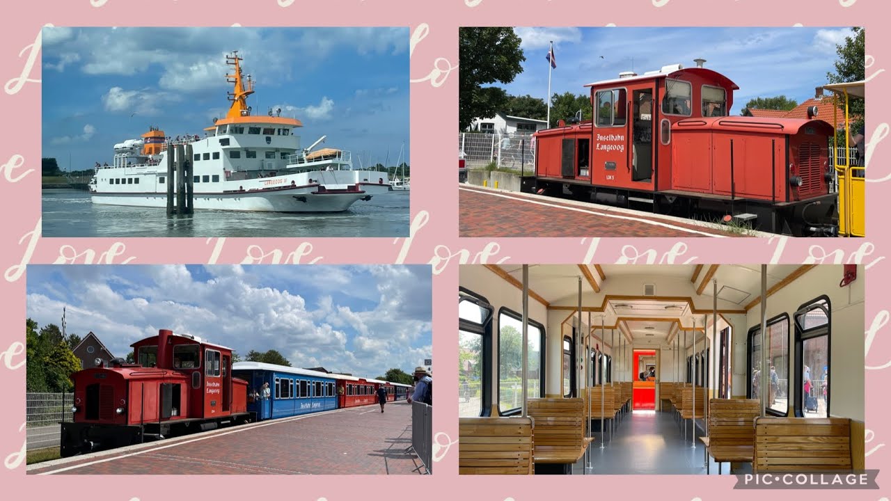 Inselbahn Langeoog Mitfahrt Langeoog Hafen - Tourismus Center und zurück