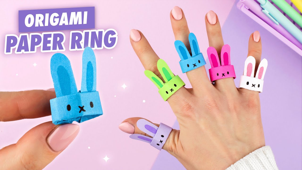 Оригами КОЛЬЦО Зайчик из бумаги | Origami Paper Rabbit Ring