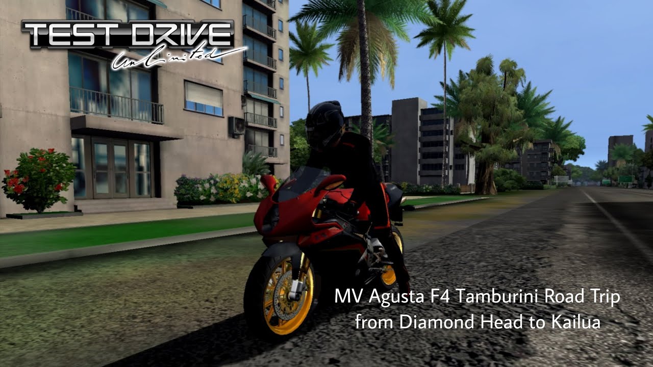 Test Drive Unlimited (PC) - MV Agusta F4 Tamburini Road Trip from Diamond Head to Kailua