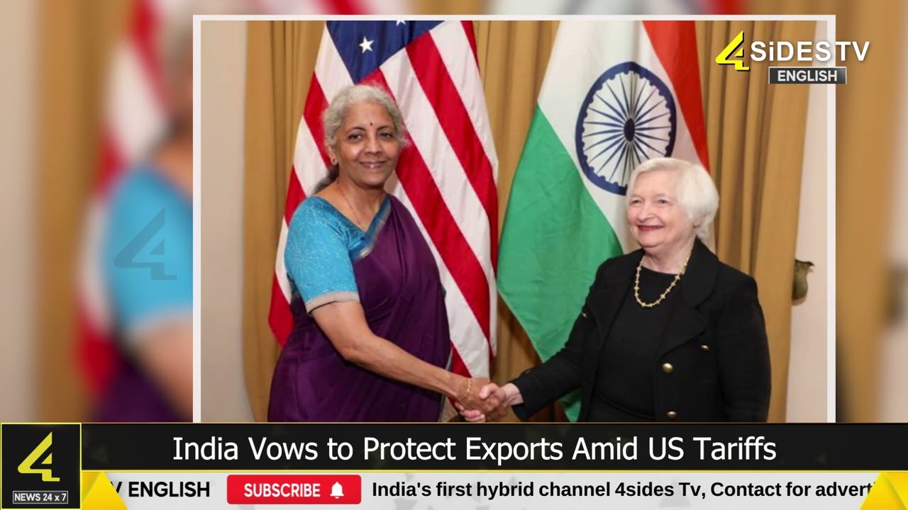 India Vows to Protect Exports Amid US Tariffs | Donald Trump On Tariff | 4Sides TV English