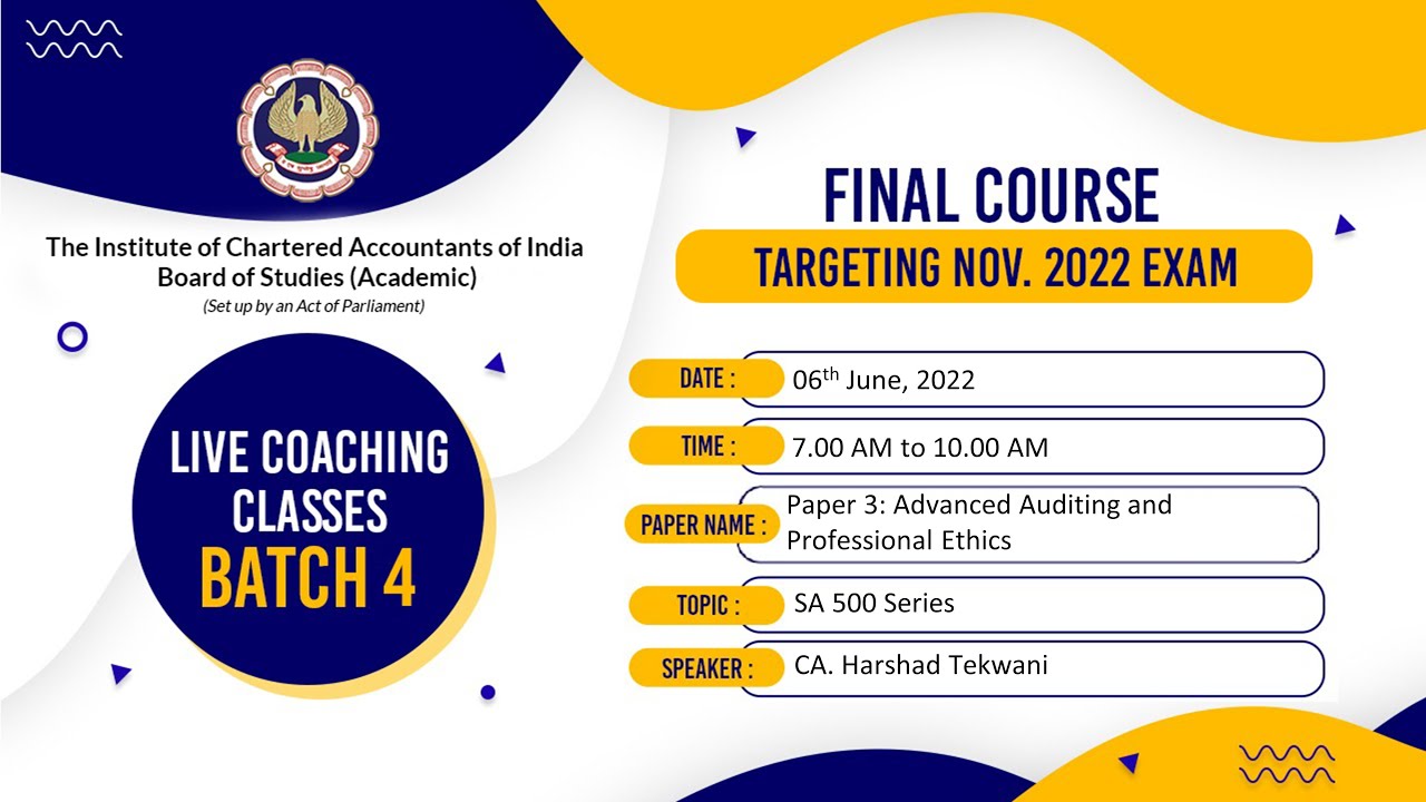 Final Paper 3 AAPE | Topic: SA 500 Series |Session 1 |06 June, 2022