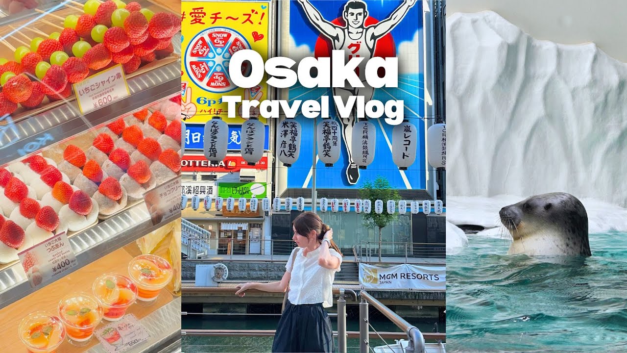 SOLO TRIP TO OSAKA 🇯🇵 | Dotonbori, Kaiyukan Aquarium, Osaka Castle