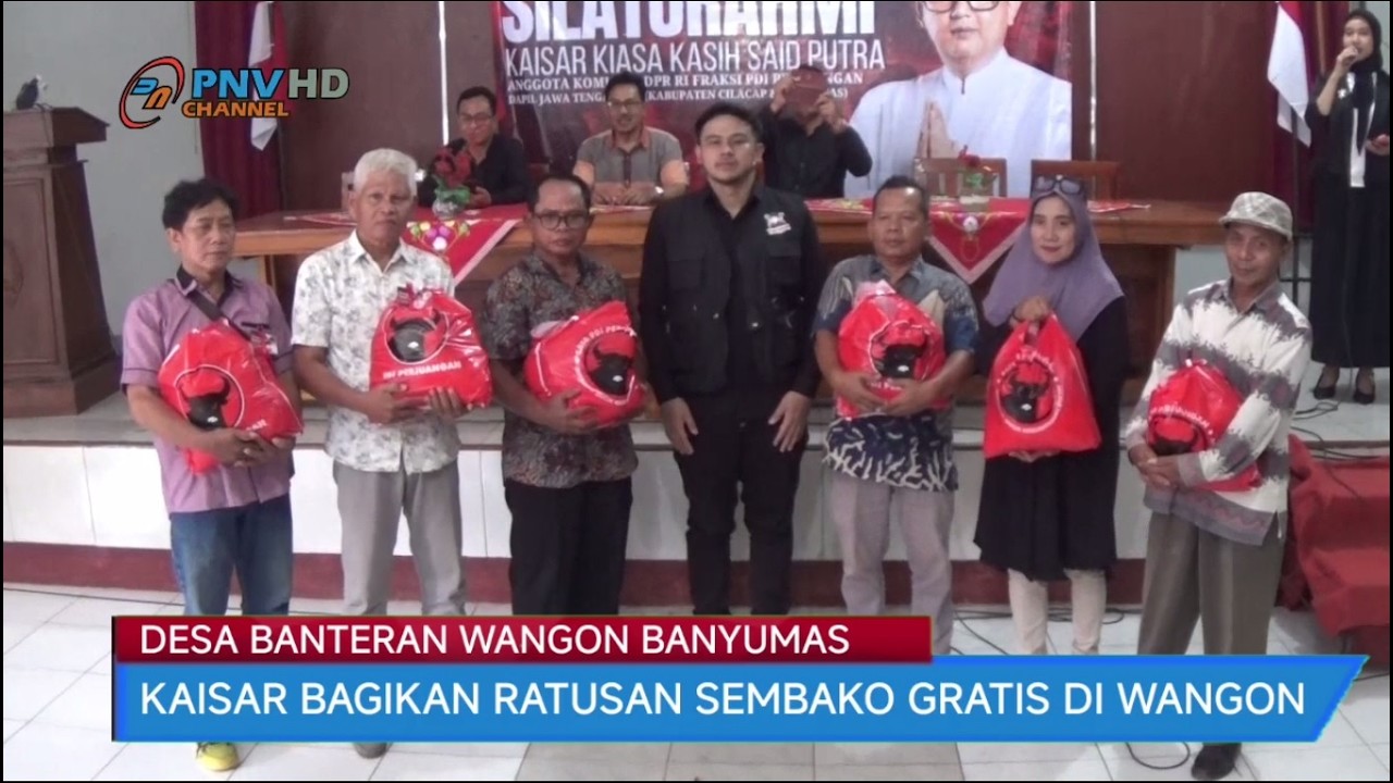 KAISAR BAGIKAN RATUSAN SEMBAKO GRATIS DI WANGON