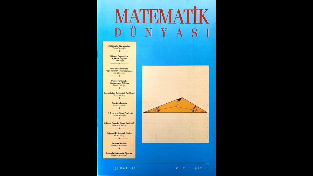 MATEMATİK DÜNYASI DERGİSİ KAPAK SORUSU