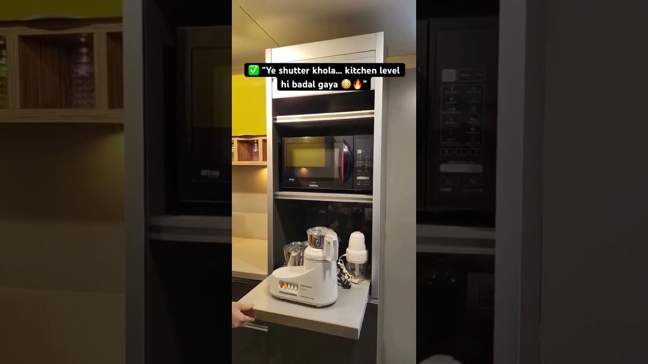 Ek shutter… aur sab appliances gayab 😍  Smart kitchens yahi se start hoti hain 🔥  