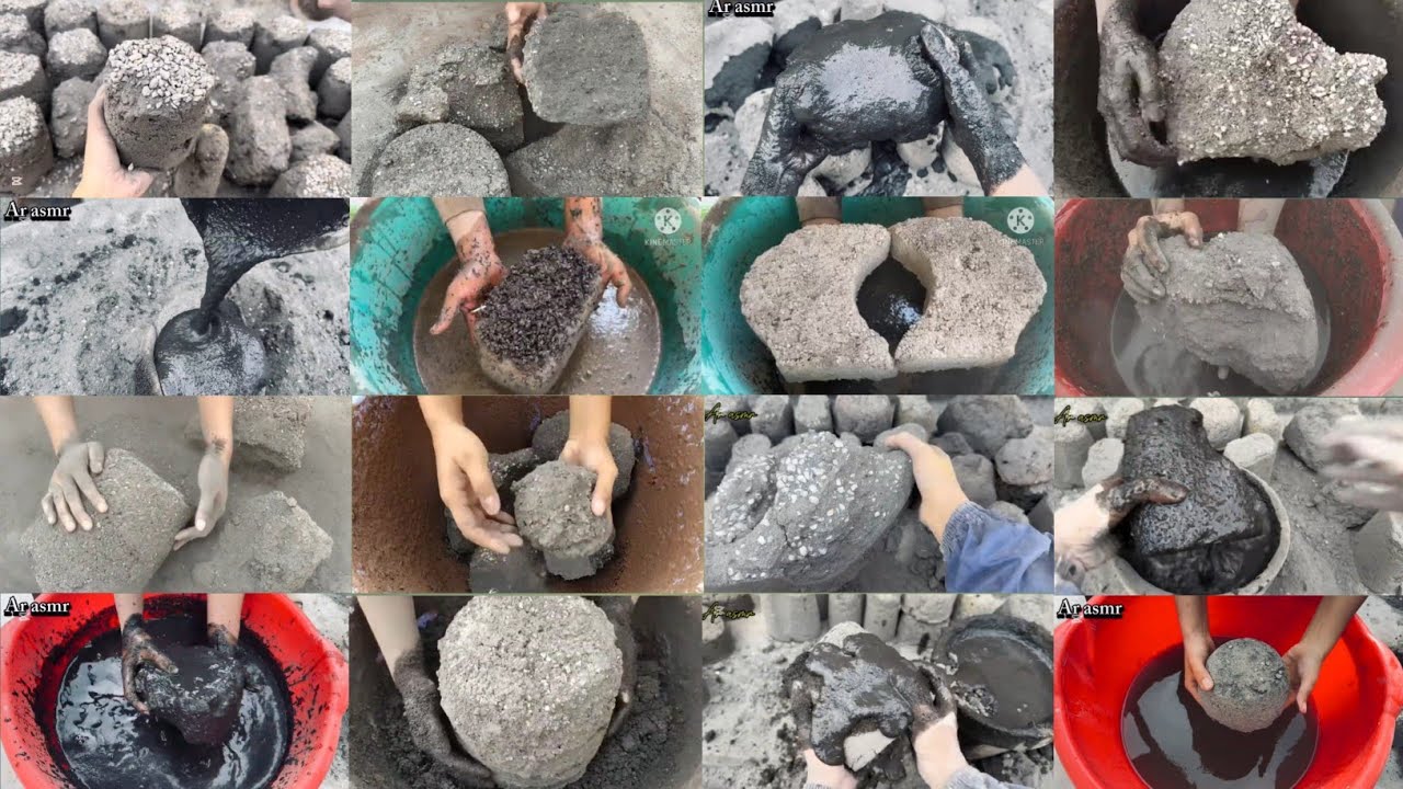 ASMR Edits Black Charcoal with white🤍Stone texture crumbling compilation 🥰||Dusty Smokey🌪️Crumbles ✨