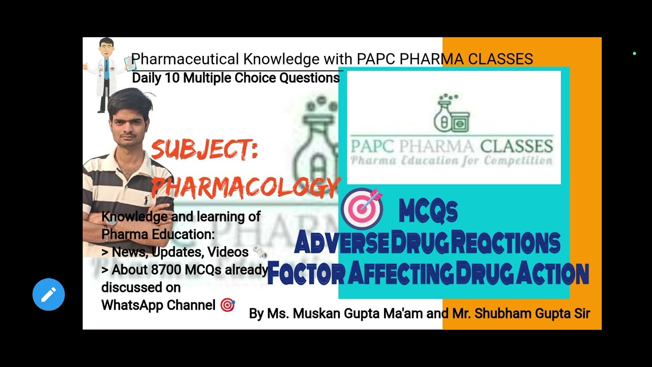 Pharmacology Adverse Drug Reactions and Factor Affecting Drug Action 18 Feb 2026 