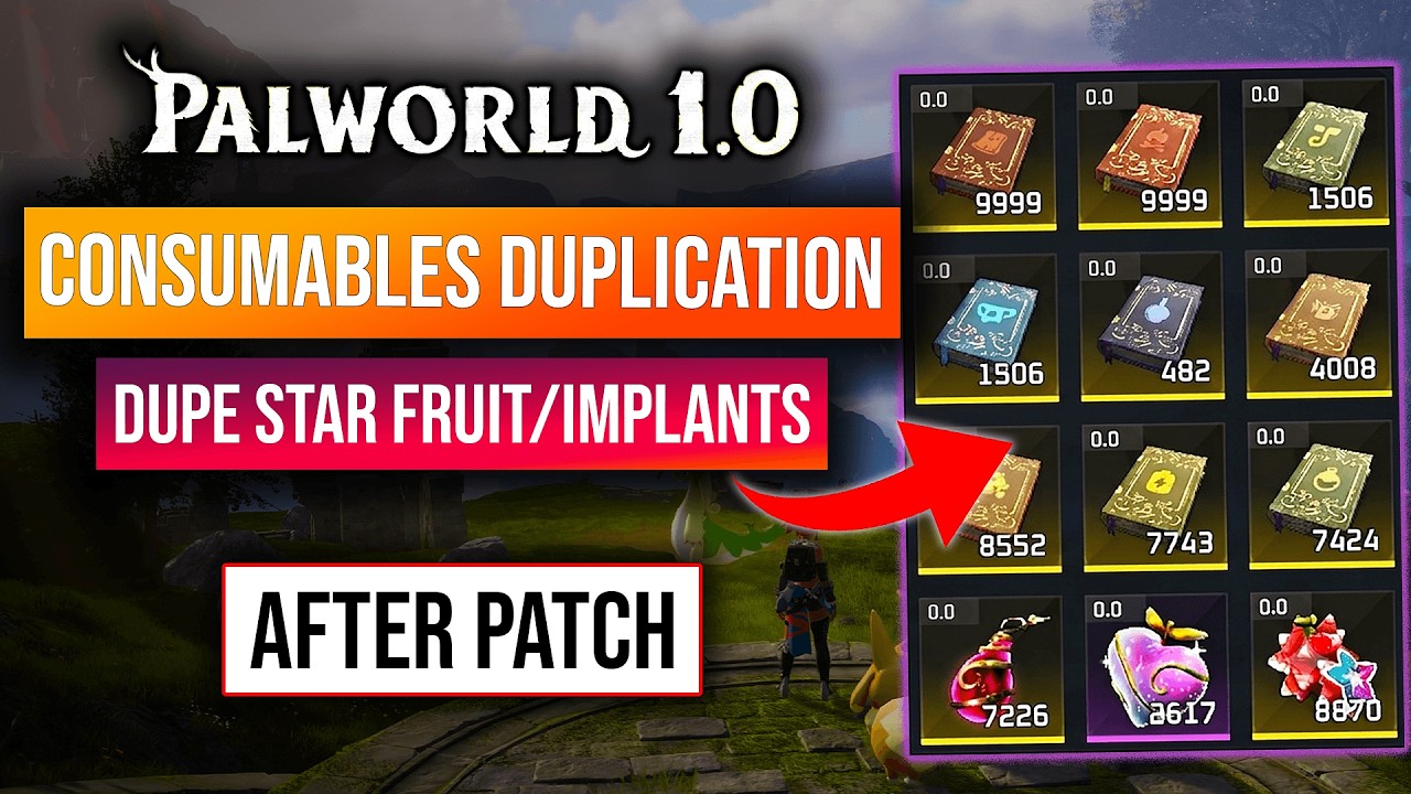 ✅ PALWORLD DUPLICATION GLITCH | DUPLICATE PAL CONSUMABLES | HANDBOOK, STAR FRUIT, ETC #palworld