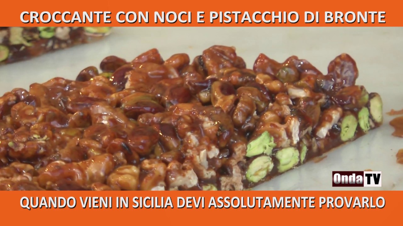 Croccante con noi e pistacchio di bronte quando vieni in sicilia devi assolutamente provarlo