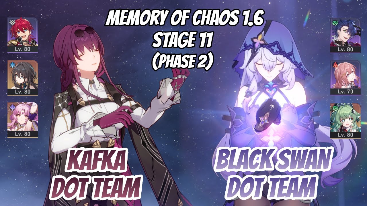 Kafka DoT Team & Black Swan x Sampo Memory of Chaos Stage 11 (3 Stars) | Honkai Star Rail