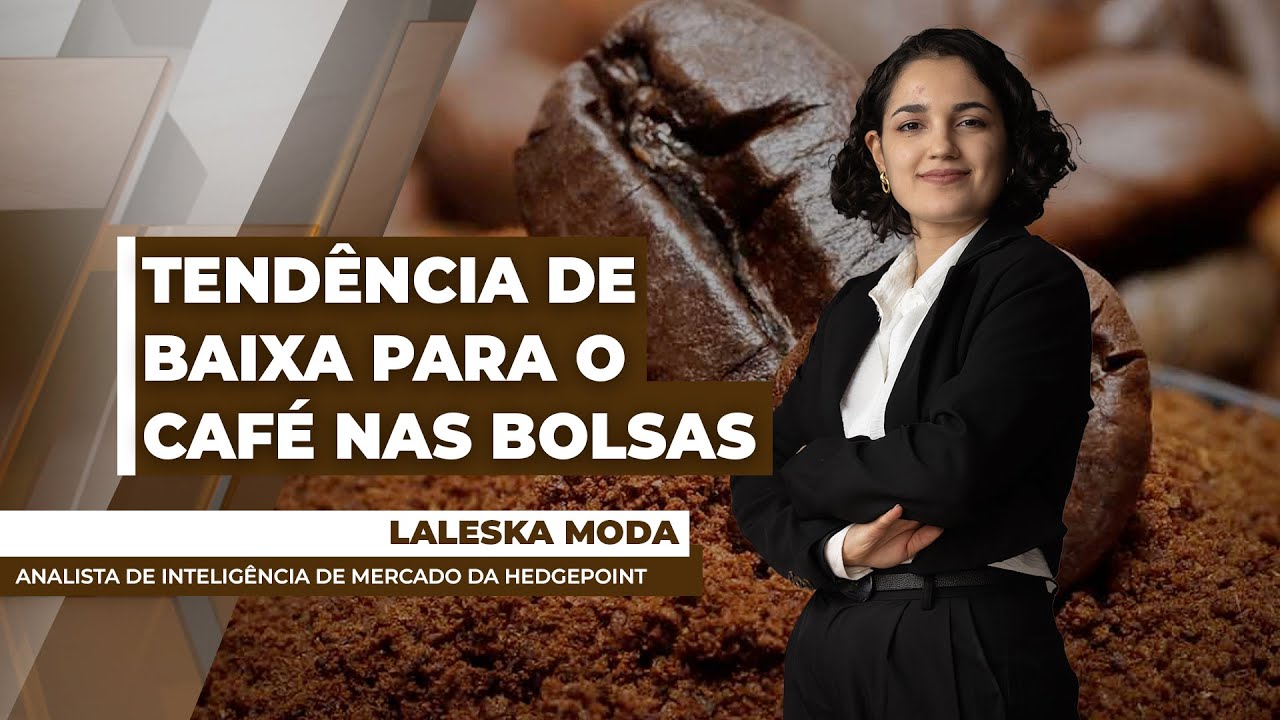 Café despenca mais de 4% nas bolsas internacionais com projeção de melhor oferta frente ao clima...