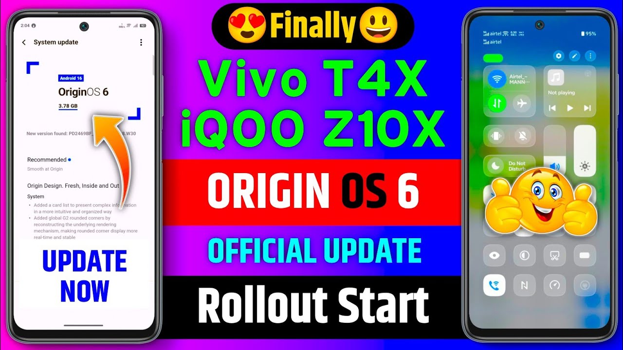 Vivo T4X/iQOO Z10X Origin OS 6 Official Update Rollout Start😍Update Now | Vivo T4X/iQOO Z10X Origin