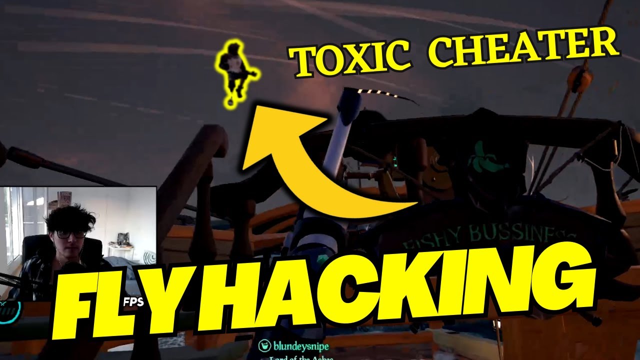 SINKING TOXIC CHEATER CREW  - Sea of Thieves