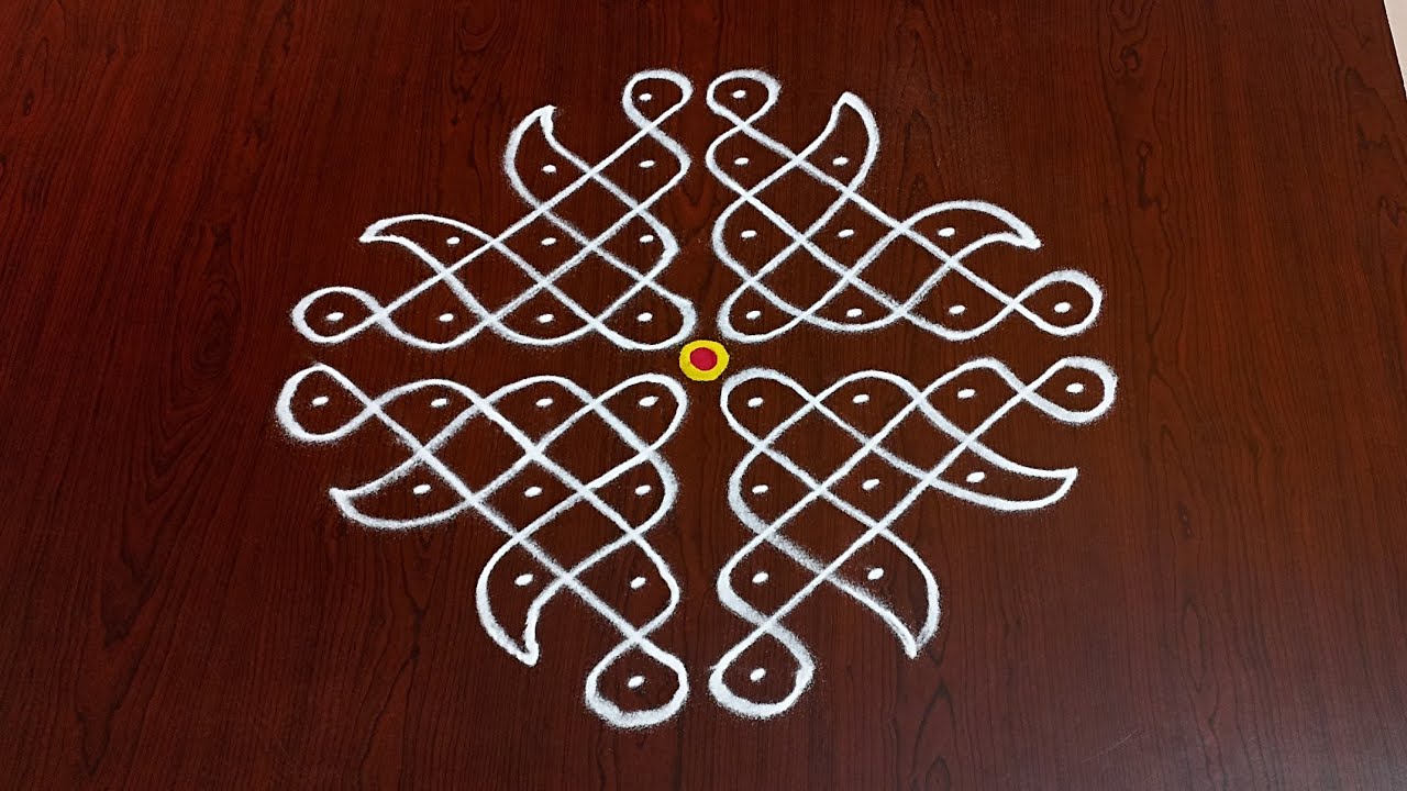 8&times;2dots melikala muggulu|easy rangoli|daily chukkala muggulu||sikku,kambhi,neli kolams|#Nice Rangoli
