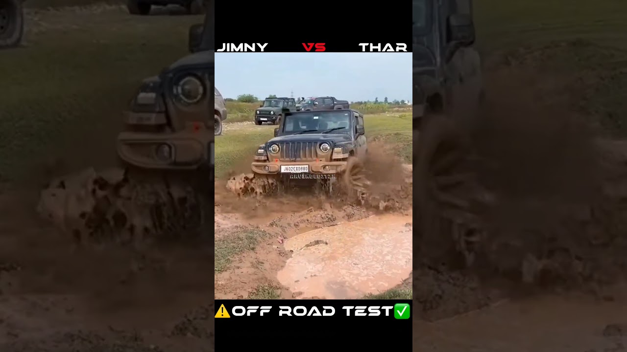 Maruti Suzuki Jimny vs Mahindra Thar OFF ROAD TEST ⚠️✅