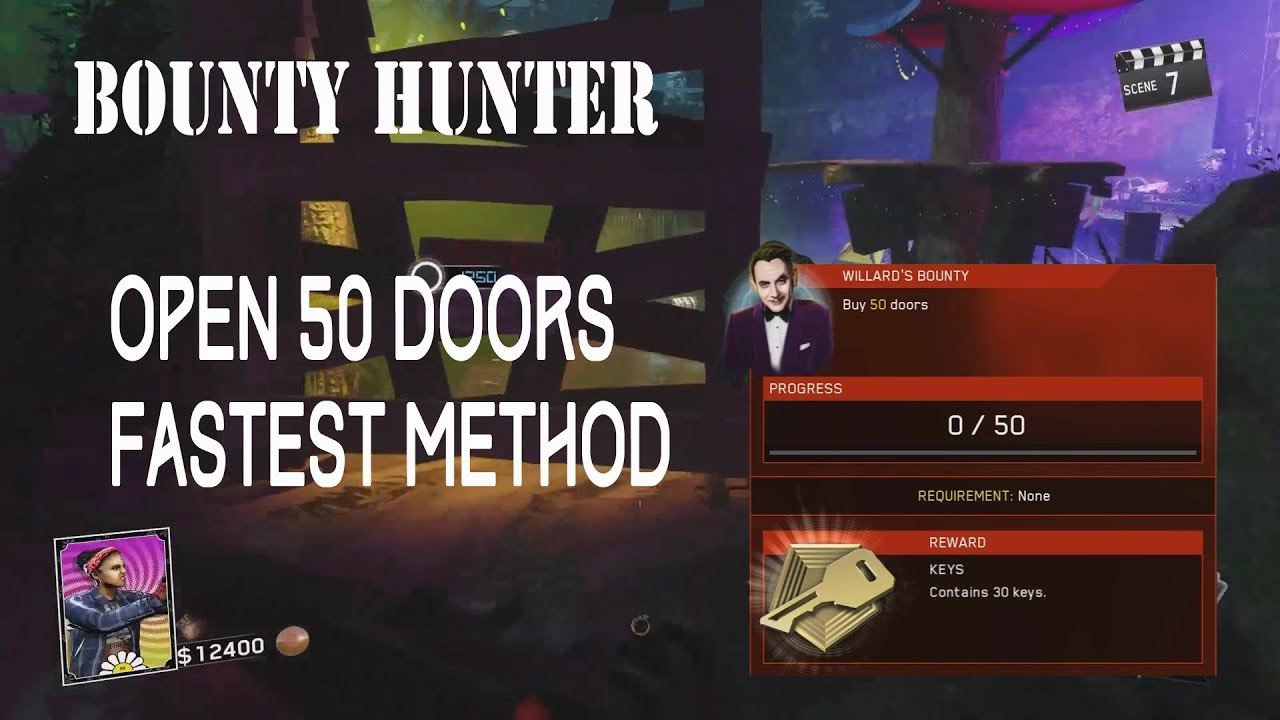 Bounty Hunter Fastest Method to Open 50 Doors Willard's Bounty Call of Duty Infinite Warfare Zombies