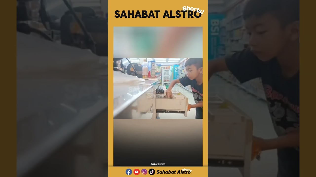 Bocah ini bisa-bisanya mencuri uang di minimarket demi buat top up game online
