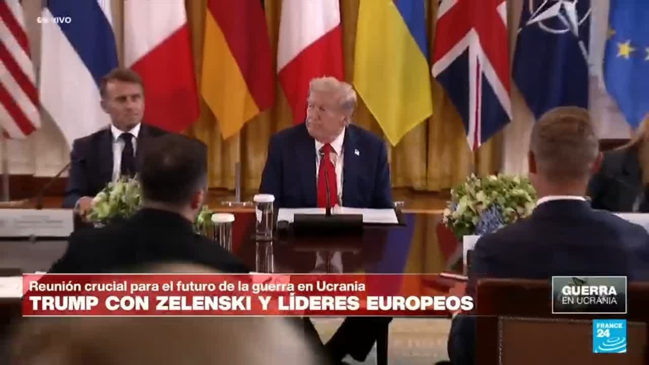 Comparecencia de Trump con líderes europeos en la Casa Blanca ante la prensa • FRANCE 24 Español