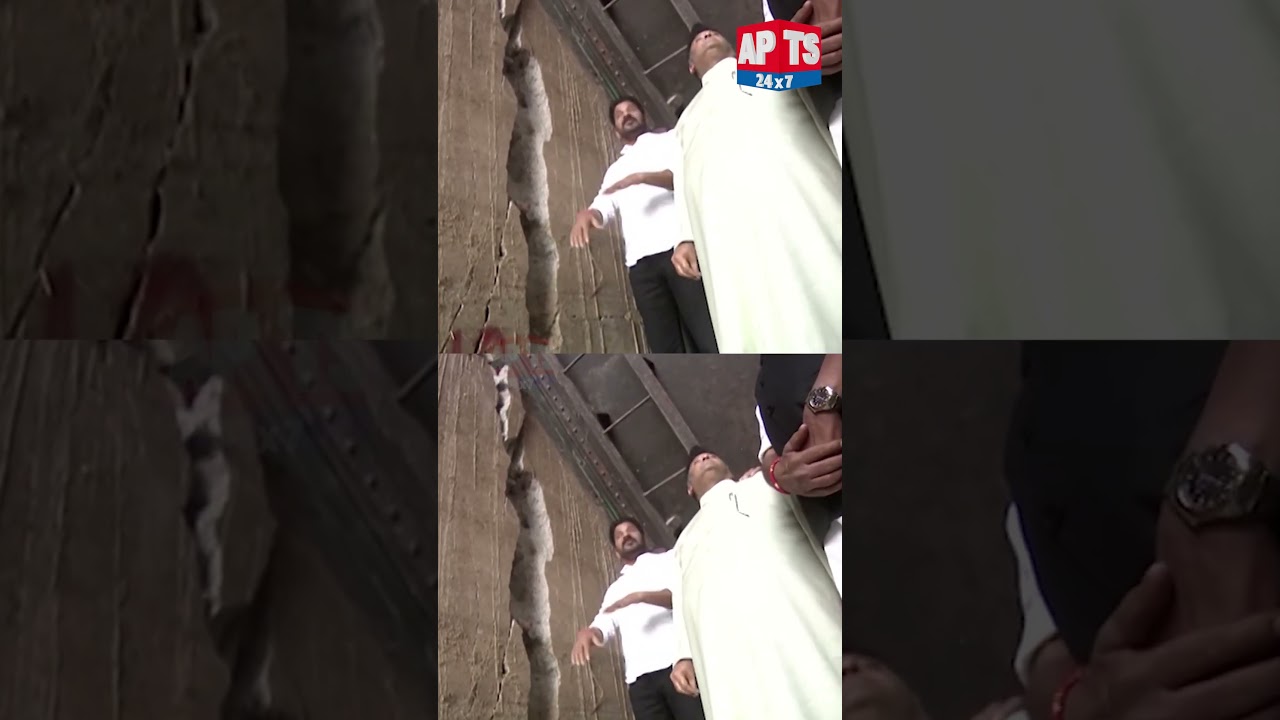 sagging pillars in Medigadda Barrage #congress #revanthreddy #shortsvideo #shortsfeed #viral