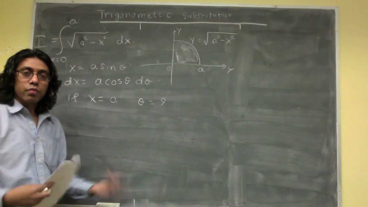 Trigonometric Substitution Type 1: x=a sin(t)