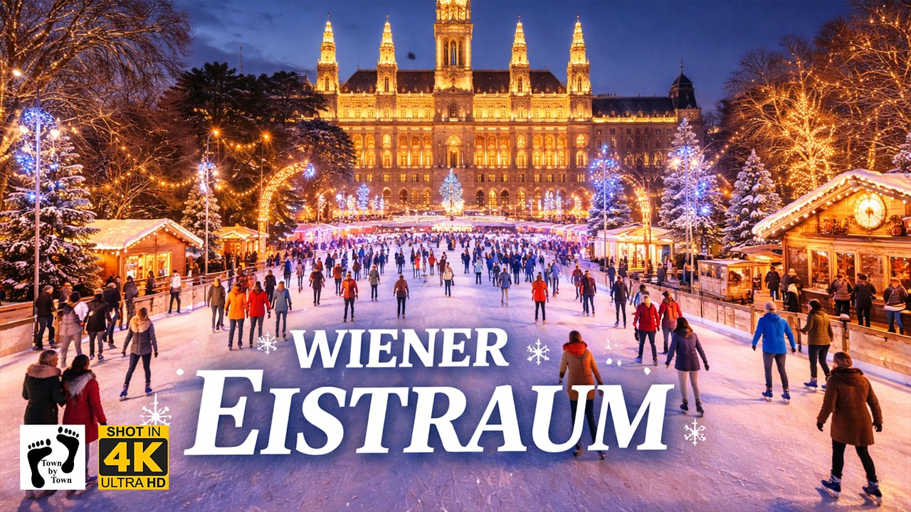 💥 Eistraum in Wien, City Walking Tour, 4k, 12 Minuten