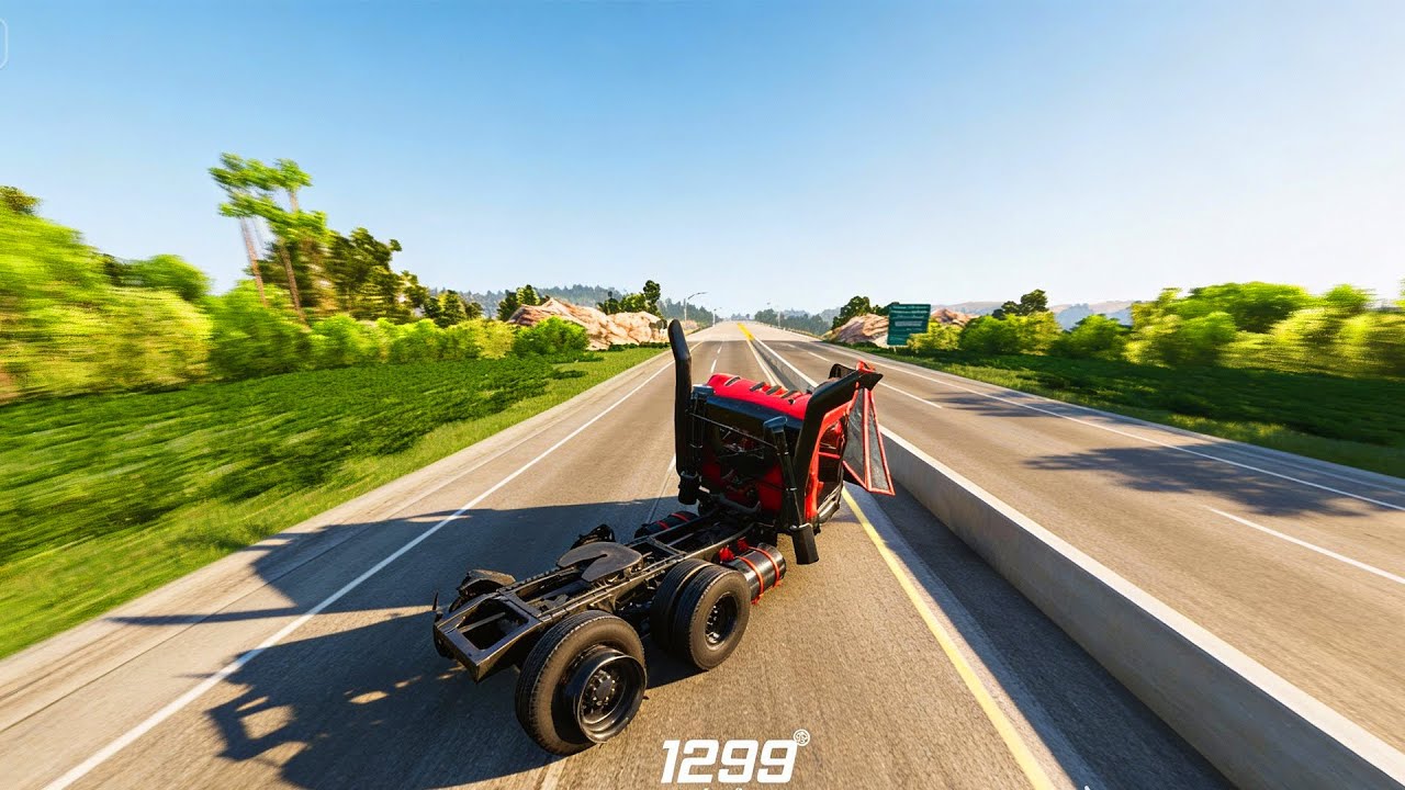 Instant 1000 KMH Boost #3: Which BeamNG Car Goes the Farthest?