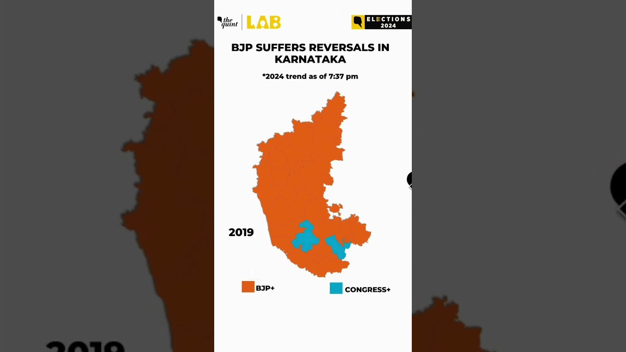 See the changes in the Lok Sabha seats of Karnataka from 2019 to 2024 #electionresults