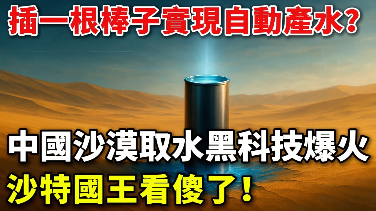 沙漠驚現“喝水鐵樹”！中國零能耗取水器，45℃產清水，沙特國王蹲看10分鐘砸錢搶