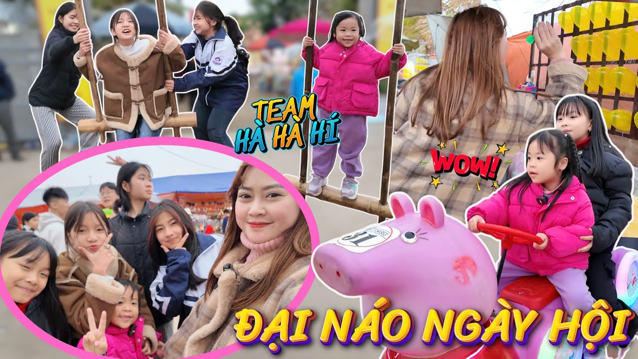 Mẹ Hà Hà Hí Cùng Em Mint Vy Và Team Hà Hà Hí Đại Náo Ngày Hội Quê