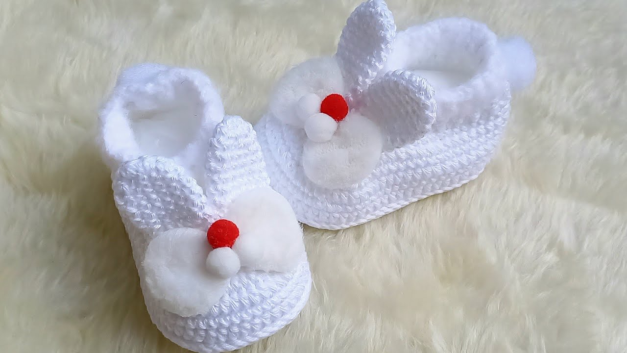 🐰 Sapatinho de crochê para bebê Tema Páscoa 🐰
