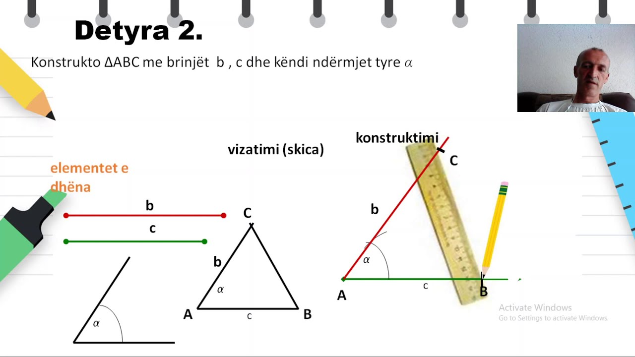 Klasa 8 - Matematikë - Konstruktimi i trekëndëshit