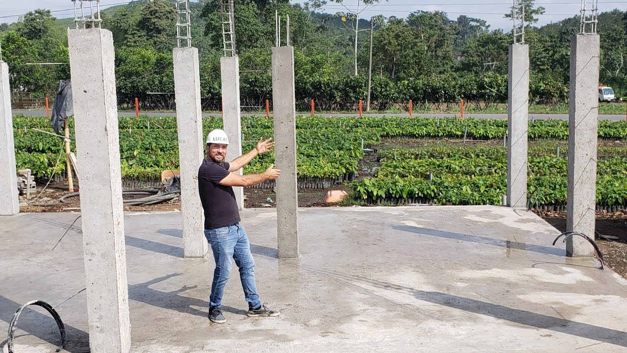Casa 5x7🏠 Video  6  columnas de concreto ,porciones de mortero nivel y plomada