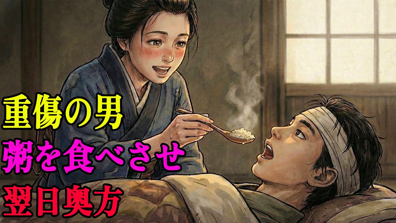 貧しい母娘が重傷の若旦那を救った。翌日、豪商の屋敷へ迎えられ“奥方”になった｜野談｜伝説｜昔話｜説話｜民話