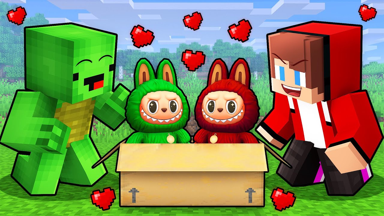 Mikey and JJ Adopted LABUBU in Minecraft (Maizen)