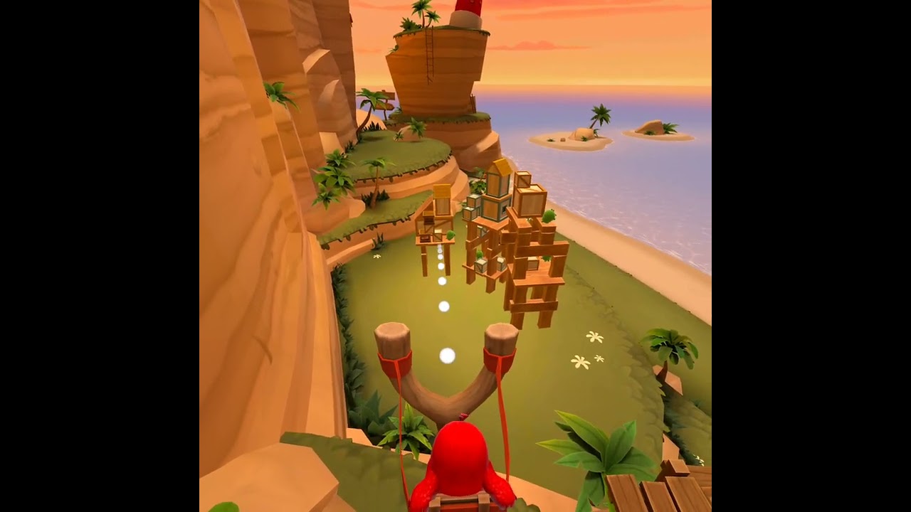 Angry birds vr isle of pigs pt.1 Jacob play sandy beach