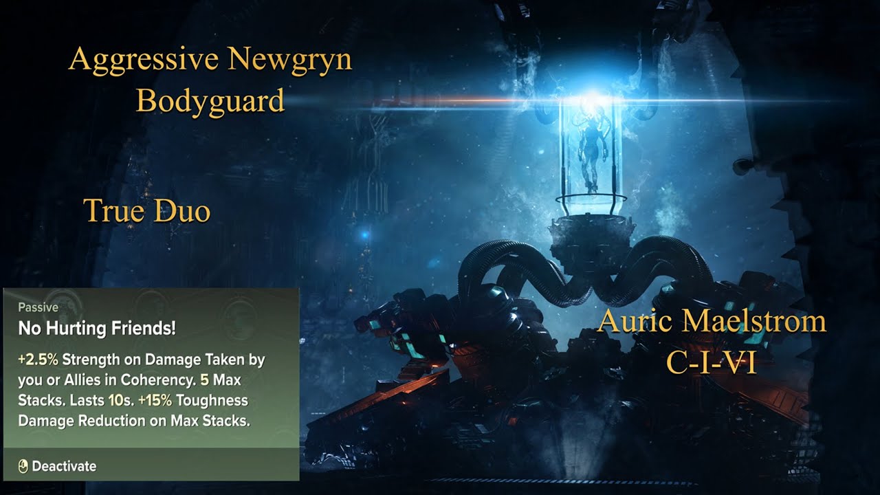 Darktide Ogryn | Aggressive Bodyguard Shield Slam NewGryn | True Duo Armored Auric Maelstrom C-I-VI