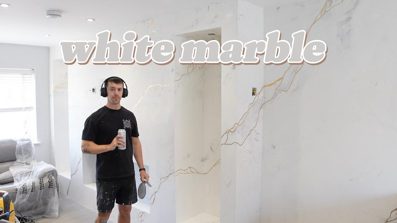 белая полированная венецианская штукатурка